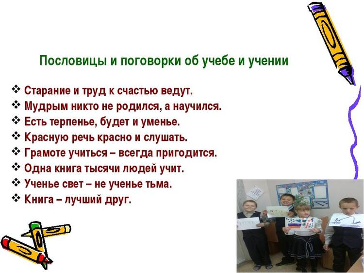 пословицы о школе 4