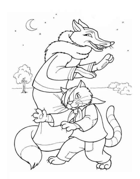 Лиса и кот из буратино