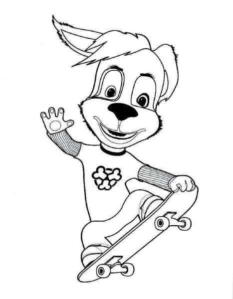 Барбоскины Дружок на скейте