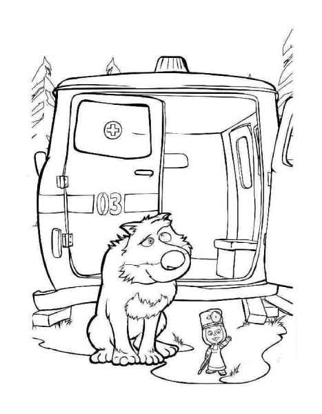 Маша лечит волка