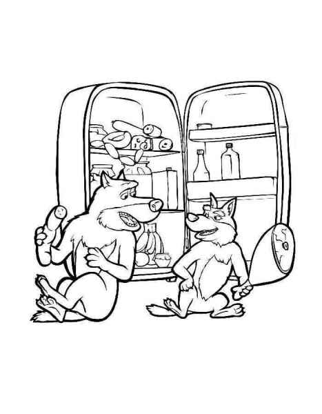 Волки кушают