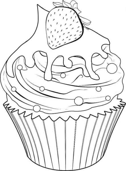 Капкейк с клубникой