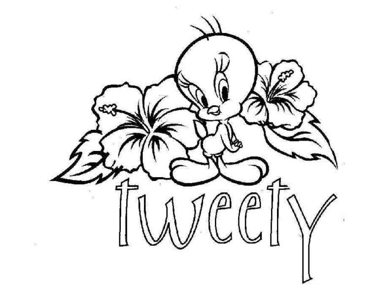 Птенец с цветами