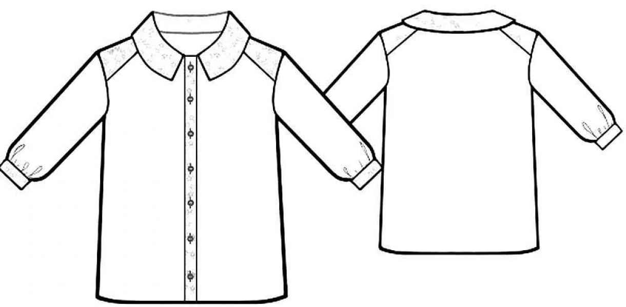 Рубашка спереди и сзади