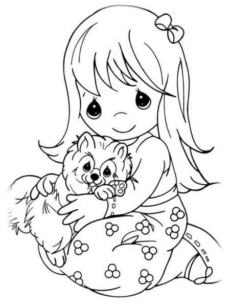 Девочка с щенком