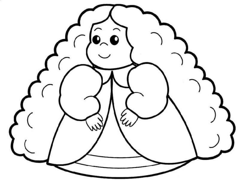 Девочка с большими волосами