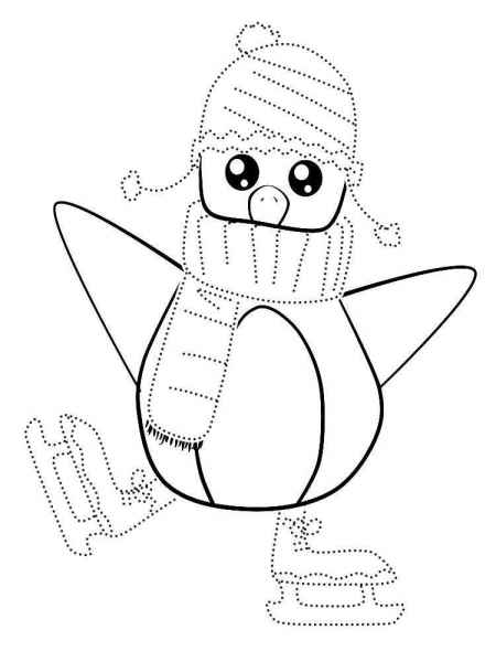 Пингвин катается на коньках