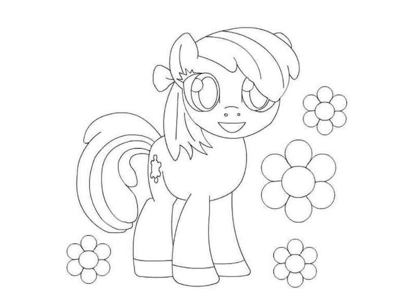 Пони и цветочки