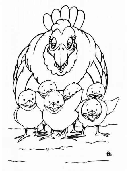 Курица и цыплята