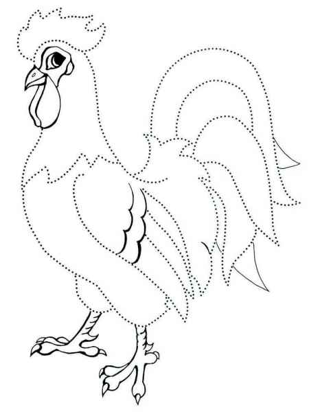 Дорисуй петушка