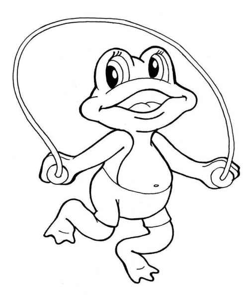 Лягушка прыгает