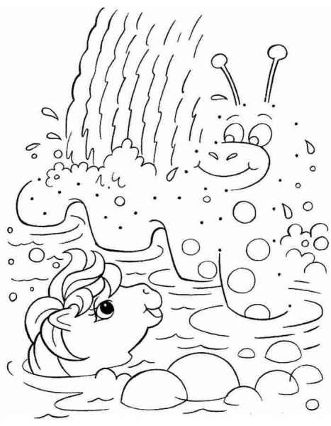 Пинки пай и водопад