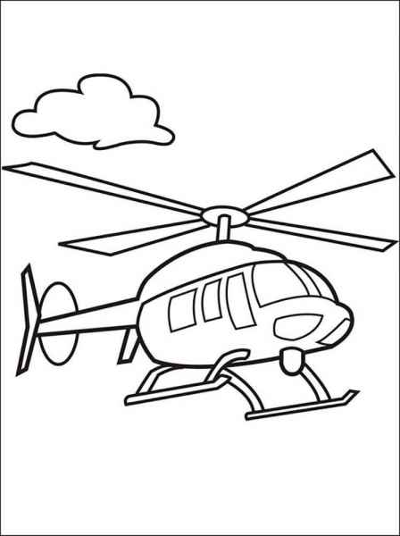 Вертолет и облако