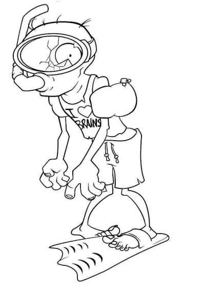 Зомби в подводной маске