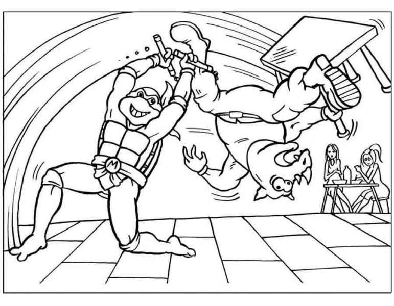 Драка ниндзя