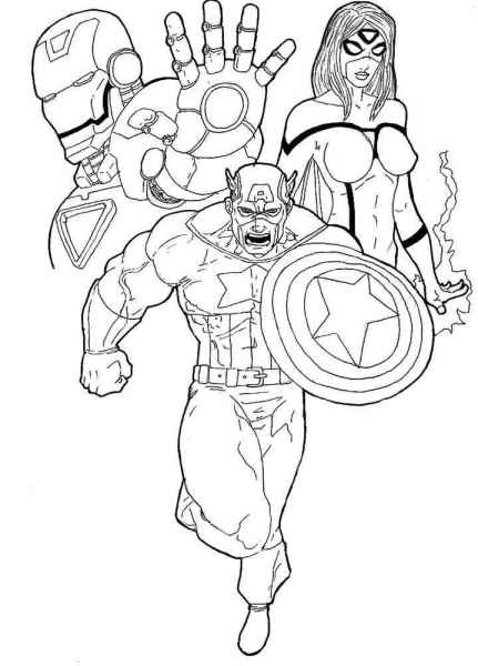 Мстители во главе с капитаном америкой