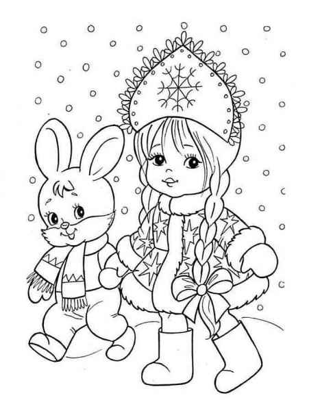 Снегурочка и заяц