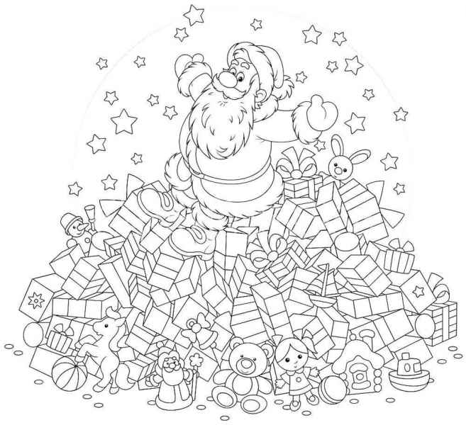 Дед мороз на горе подарков