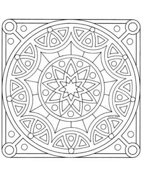 Мандала квадрат 
