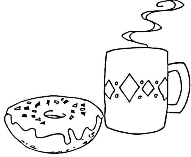 Пончик и кофе