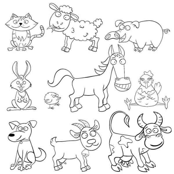 Рисованые животные