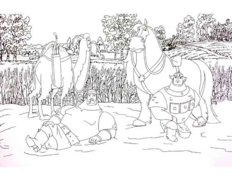 Богатыри на полянке