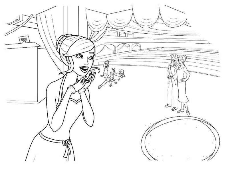 Барби балерина на сцене