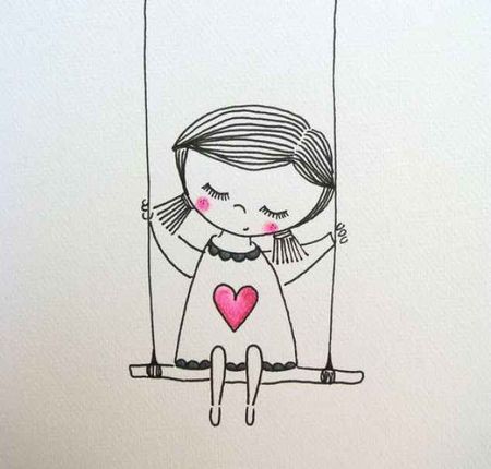 Девочка на качелях