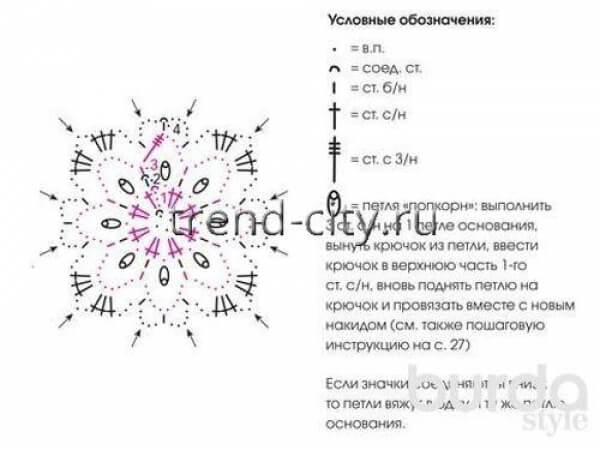 Длинная ажурная туника крючком