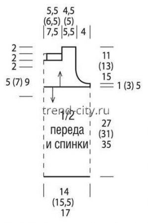 Платье крючком в полоску