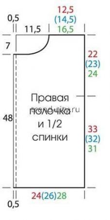 Летняя кофта крючком на пуговицах