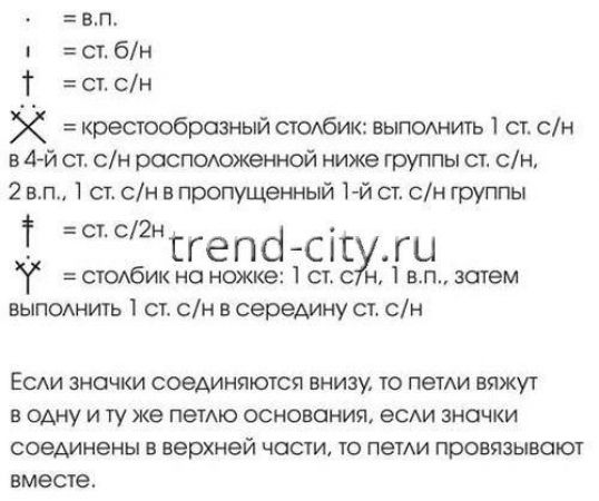 Туника крючком с чередованием узоров
