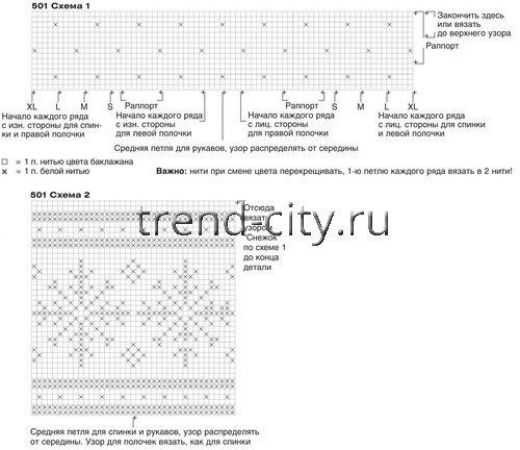Жакет спицами со снежинками