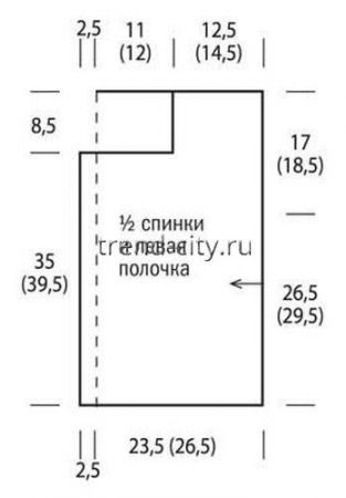 Полосатый жилет крючком