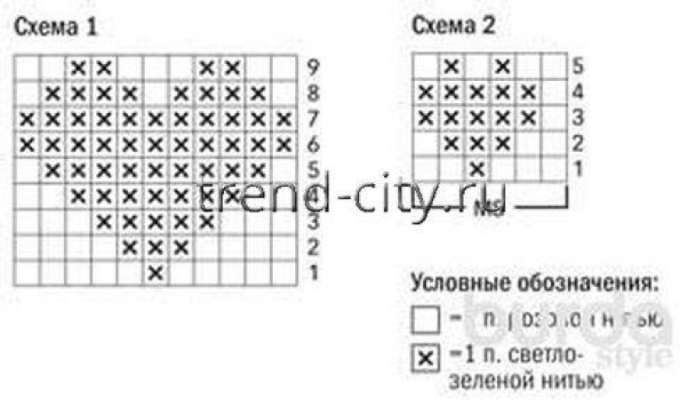 Носки крючком с сердечками