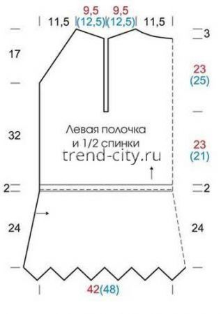 Жилет крючком с ажурным бордюром