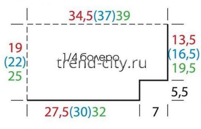 Болеро крючком с яркими цветами