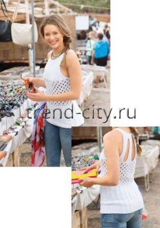 Топ спицами с вырезами на спине
