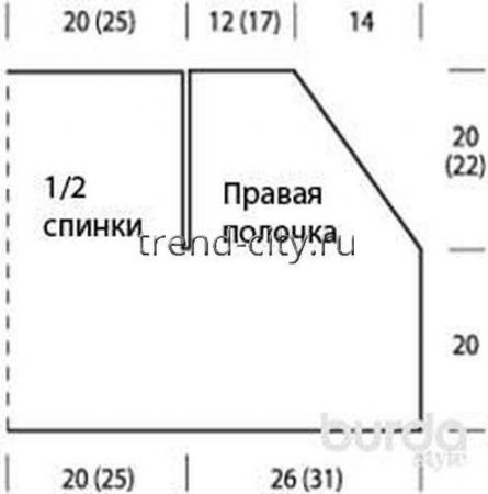 Жилет крючком с кистями