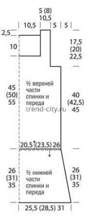 Зеленая туника крючком