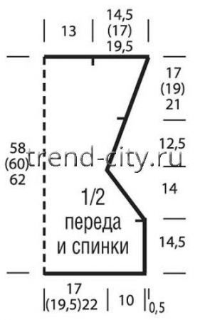 Топ спицами с боковыми разрезами