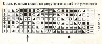Ажурный узор спицами № 164