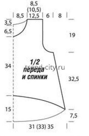 Топ крючком со скругленной линией низа