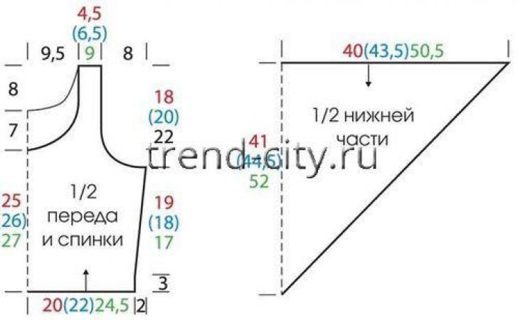 Туника крючком в восточном стиле