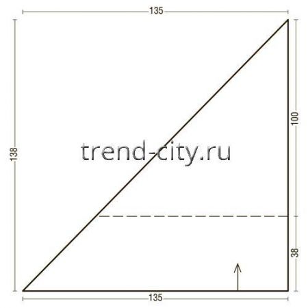 Шаль спицами с ажурной полосой