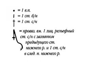 Плотный узор крючком № 1948