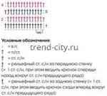 Кофта крючком с контрастными планками