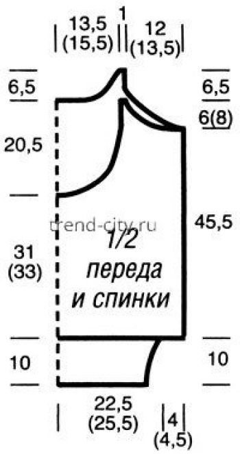 Топ спицами с узором из листьев
