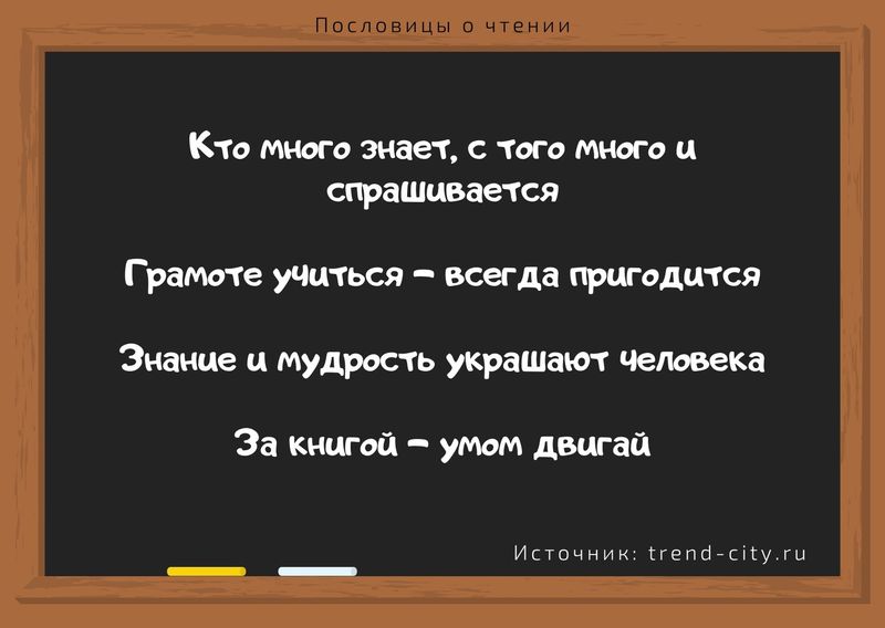 Пословицы о чтении 1