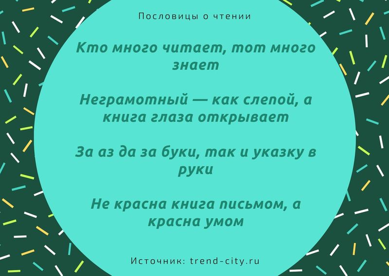 Пословицы о чтении 3